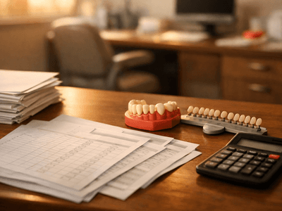 Hero image for the article "Fee Schedule Strategy for Crown & Bridge: What Lab Costs Actually Tell You About Practice Margin"